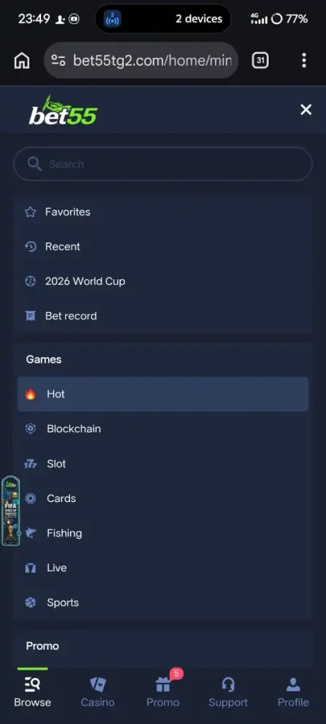 Bet55 Game
